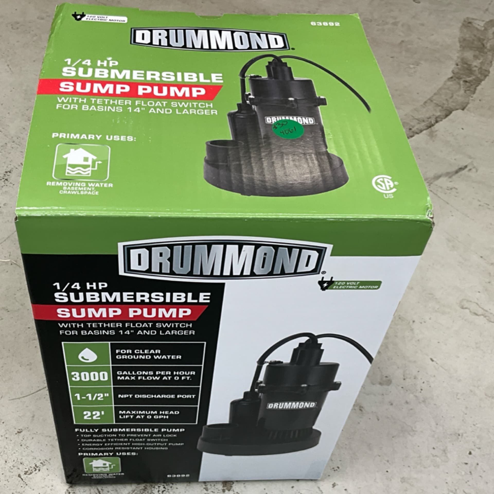 Drummond 1/4 HP utility pump