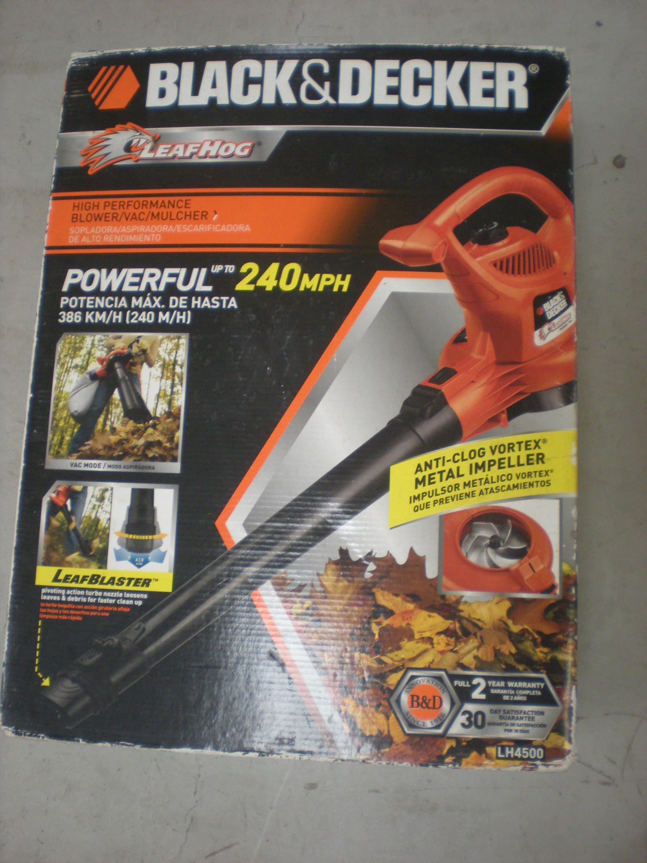 Black and Decker Leaf Hog Electric Leaf Blower with Mulching Attachment