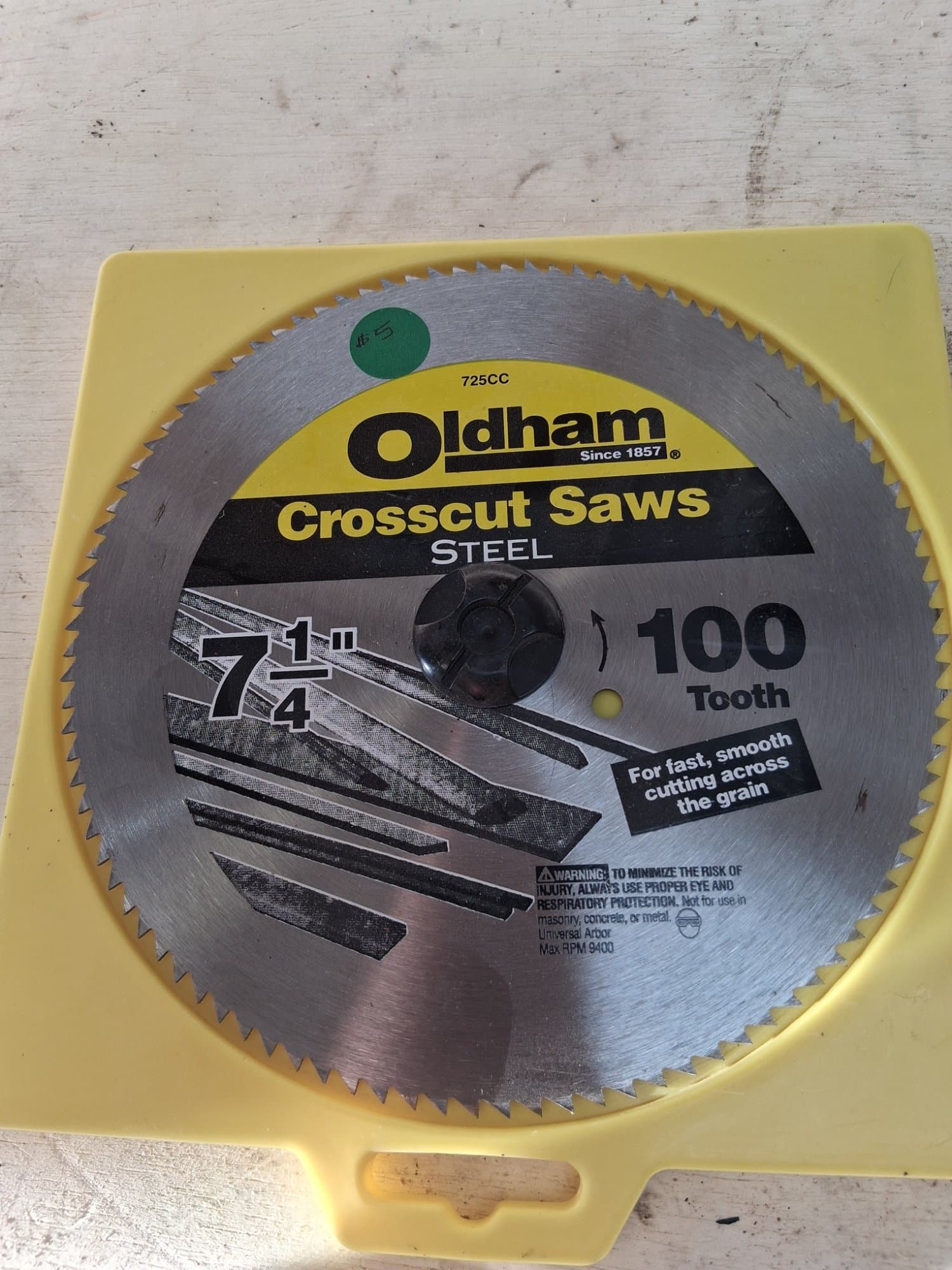 Oldham 6.25" steel circular saw blade