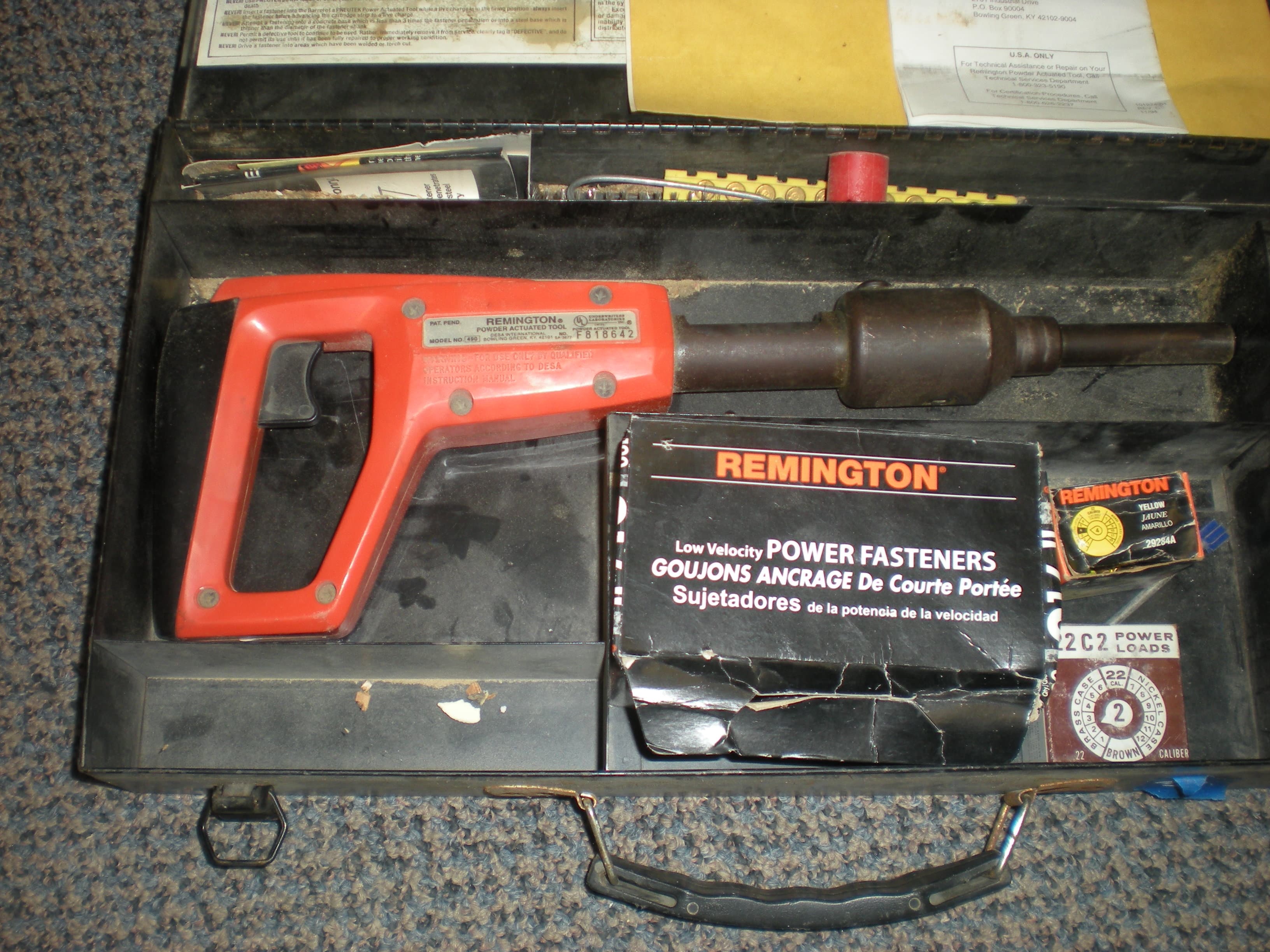 Powder actuated tool